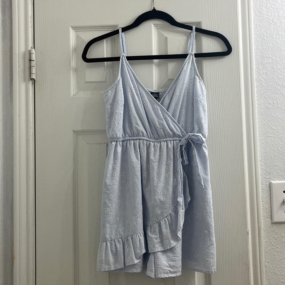 Floral light baby blue romper from Wild Fable